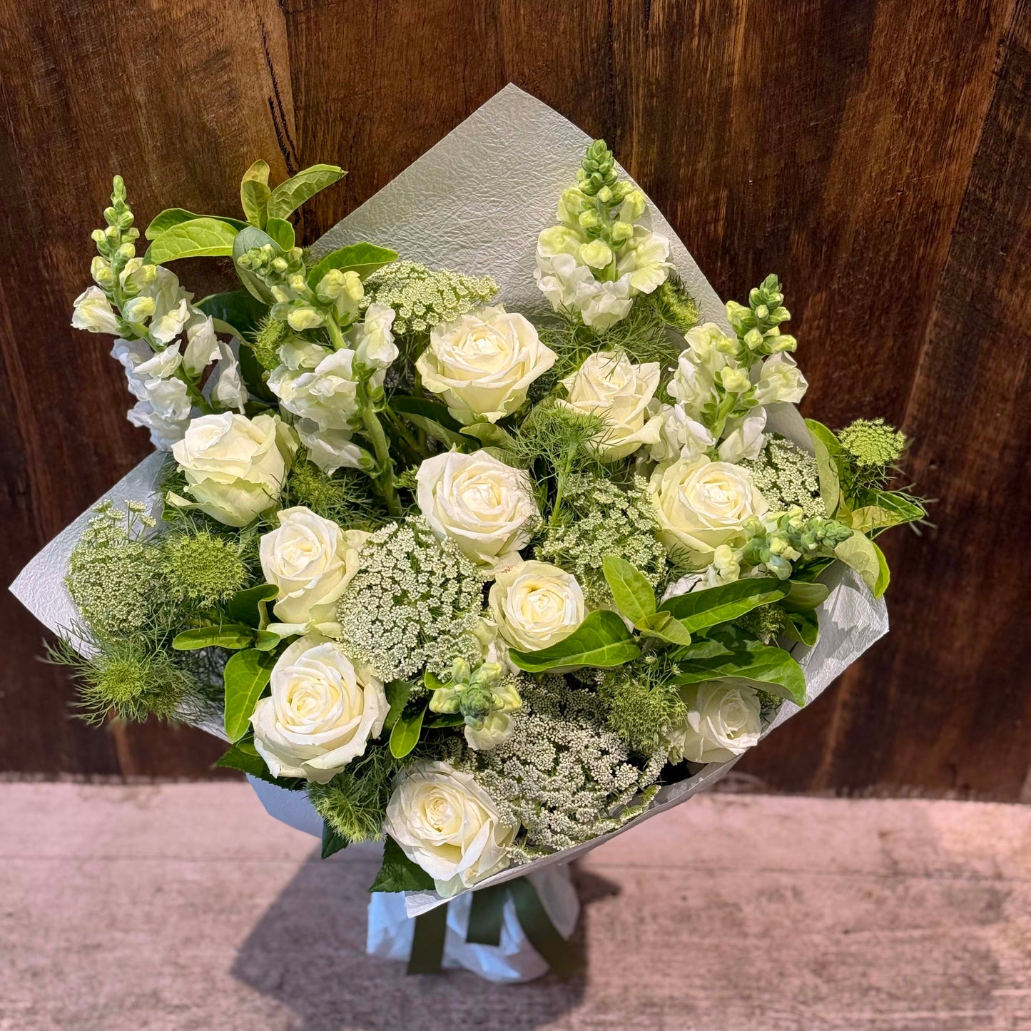 Green and white bouquet