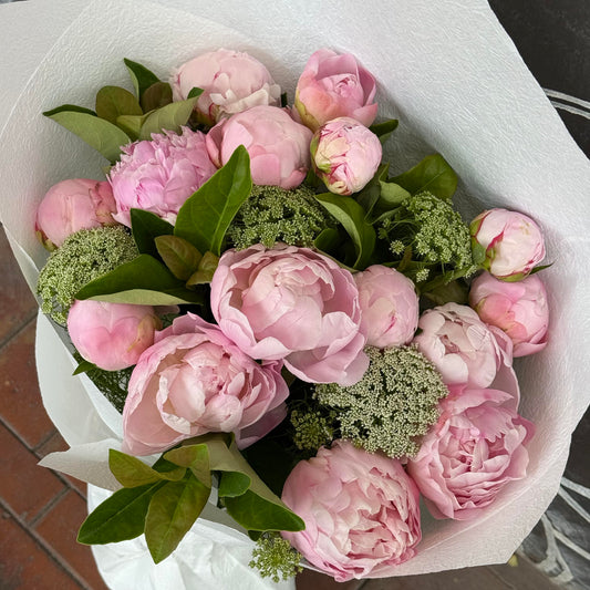 Pink peony bouquet