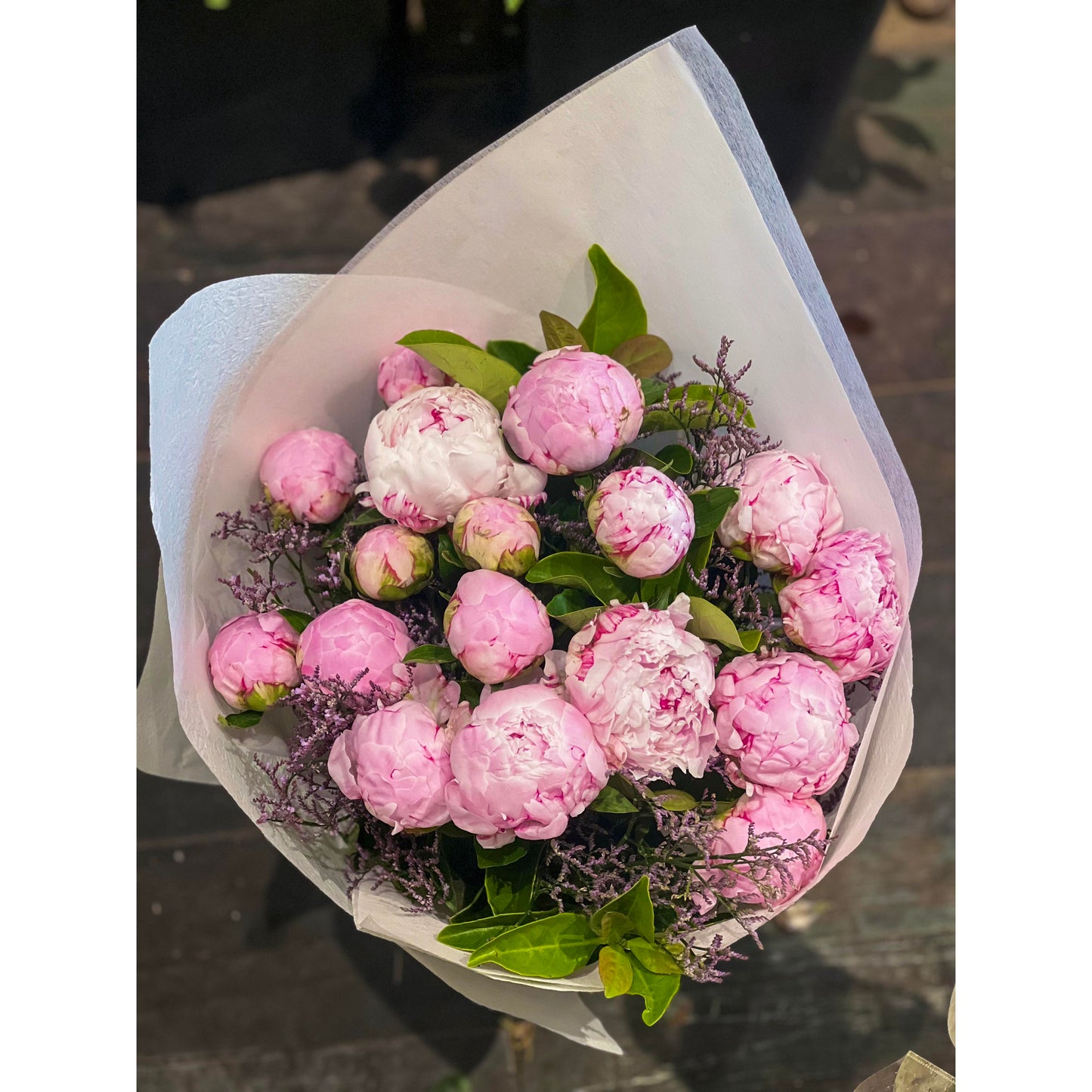 Pink peony bouquet